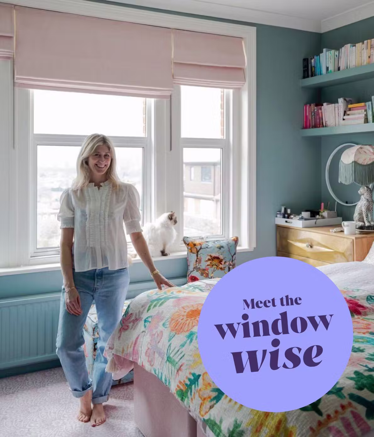 Window treatment installation in a living room
